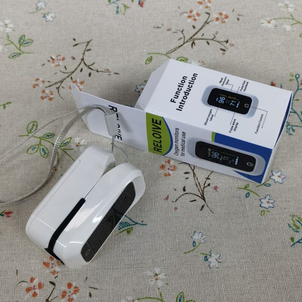 RELOIVE Fingertip Pulse Oximeter - Medical Grade Blood Oxygen Saturation Monitor with OLED Display, Batteries & Lanyard Included - ±2% Clinical Accuracy